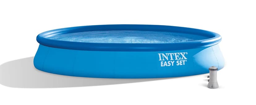 Intex 28157EH Easy Set Inflatable Swimming Pool Set: 15ft x 33in – Includes 530 GPH Cartridge Filter Pump – Puncture-Resistant Material – 2587 Gallon Capacity – 26in Water Depth
