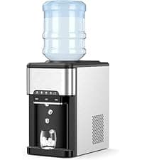ARLIME Ice Maker with Water Dispenser, 2 in 1 Countertop Ice Maker with 5 lbs Storage Basket, 2 Ways to Add Water, 48 Pounds in 24 Hours, Water Cooler for 5 Gallon Bottle, Perfect for Home Office