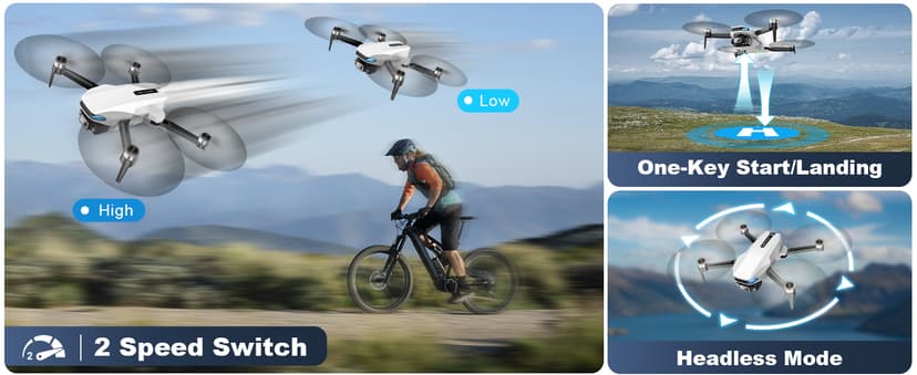 GPS Drone with Camera for Adults, 2K HD GPS Drones with Auto Return, Follow Me, Circle Fly, Waypoint Fly, Optical Flow, Brushless Motor, Foldable 5G Transmission FPV Quadcopter