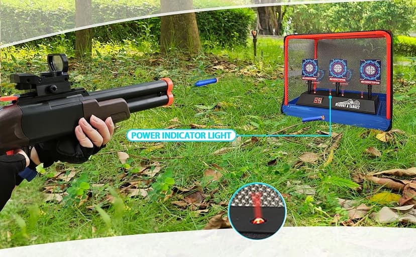 Electronic Shooting Target Auto Reset Digital Scoring Target for Toy Gun Gift Toys for Boys Girls Kids Teens