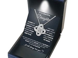 Wife Necklace From Husband To My Wife Necklace Soulmate Necklace For Women Future Wife Jewelry Birthday Christmas Valentine's gifts For Girlfriend Message Card & LED Box