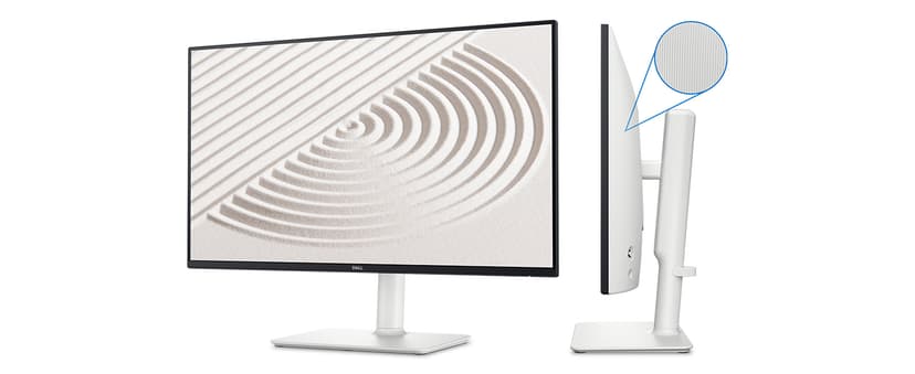 Dell S2425HS Monitor - 23.8 Inch, FHD (1920x1080) Display, 100Hz Refresh Rate 1500:1 Contrast Ratio, TÜV Rheinland Eye Comfort 4 Star, Integrated 2x5W Speaker, Height/Tilt/Swivel/Pivot - Ash White