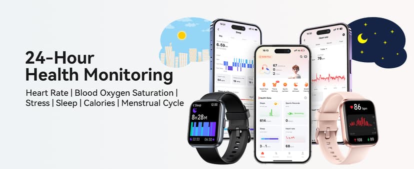 Smart Watches for Women, 1.85" Aleax Bulit-in Smart Watch for Android Phones & iPhones with Calls/Messages/Reminders, 120 Sport Modes Fitness Tracker Watch for Women with Heart Rate/Sleep/SpO2 Monitor