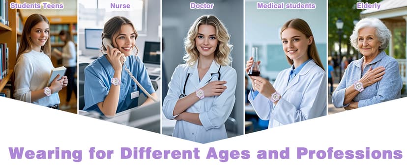 TENOCK Waterproof Nurse Watch for Medical Professionals Students Women Men, Night Light, 12/24 Hour Military Time Easy to Read Dial, Second Hand Watch for Nursing Day Gifts