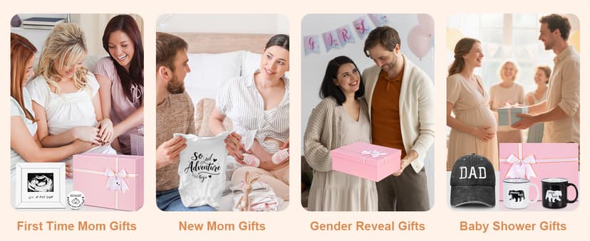 Best New Parents Gifts for Couples,First Time New Mom and Dad to Be Gifts Expecting Parents,Gender Reveal Gift for Parent to Be, Baby Gift Basket 2025,Baby Shower,decisive Coin,Pregnancy,Girl,Boy