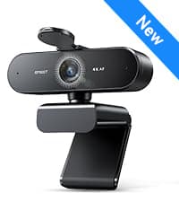 EMEET S600 4K Webcam for Streaming - Sony 1/2.55'' Sensor, PDAF Autofocus, 1080P@60FPS, 2 Noise Reduction Mics, Built-in Privacy Cover, 73° FOV, Streaming Camera for Live Commerce/Gaming/Beauty