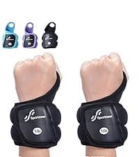 Sportneer Adjustable Ankle Weights 1 Pair 2 4 6 8 10 Lbs Leg Weight Straps for Women Men, Weighted Ankle Weights Set for Gym,Fitness, Workout,Walking, Jogging,1-5 lbs Each Ankle, 1 Pair 2-10 lbs