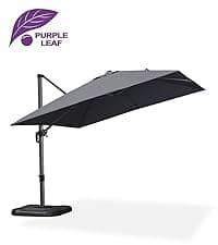 PURPLE LEAF Outdoor Chaise Lounge Set of 2 Aluminum Patio Lounge Chair with Wheels and Side Table Pool Chaise Lounge Chair for Outdoor Backyard Poolside Camel (2 Lounges Chairs W/Table)