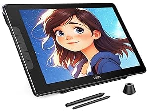 VEIKK VK1200V2 Drawing Tablet with Screen,11.6 Inch Full-Laminated Graphics Drawing Monitor,Upgraded 16384 Pressure Sensitivity, 2 Styluses, 120% sRGB,Graphics Tablet for PC Mac Linux Windows