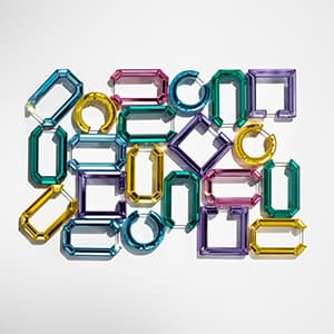 Swarovski Stilla Attract Trilogy Drop Pierced Earrings with White Crystals on a Rhodium Plated Setting with Hinged Closure