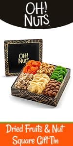 Oh! Nuts Dried Fruit and Nuts Gift Basket XL 18 Variety Basket - Gourmet Holiday Kosher Gift Box - Food Snack Box for Birthday, Anniversary, Corporate Gift for Men, Women, Mom, Dad