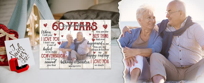 Dem Canvas Personalized Prints, Custom Photo and Name, Wedding Gifts for Couple, Anniversary Valentine Gift, Marriage Prayer Canvas, Engagement Gift (12x08)