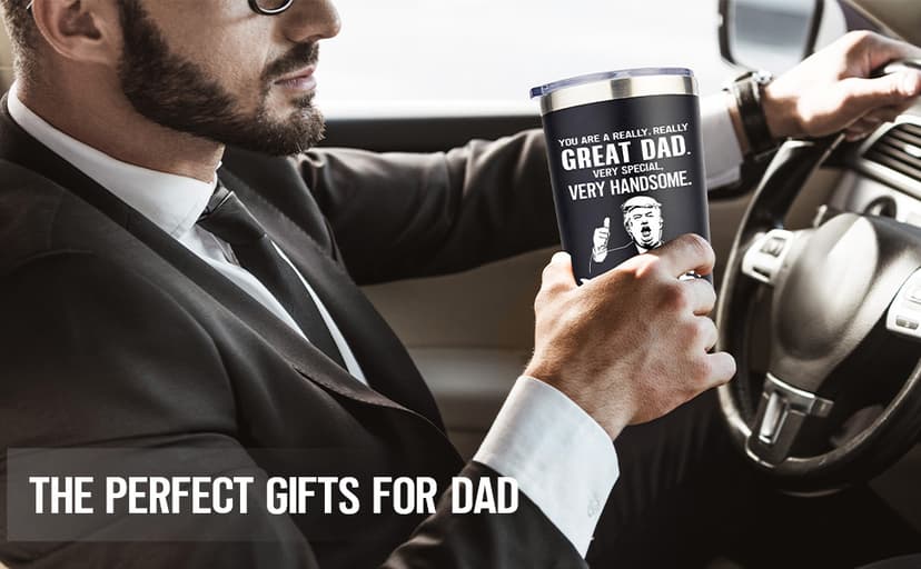 Gifts for Dad from Daughter, Son, Kids on Fathers Day, Christmas, Birthday - Funny Dad Birthday gift Ideas -Fathers - Best Dads Ever Gifts, Pefect for 20oz Stainless Steel Tumbler