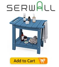SERWALL Adirondack Chair with Cup Holders - Composite Adirondack Chairs Set of 2 HDPE Outdoor Chairs All Weather Use- Aruba