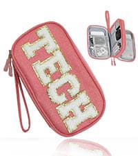 COSHAYSOO Initial RFID Girls Wallet Wristlet Christmas Stocking Stuffers Birthday Gift Ideas for 6 7 8 9 10 11 12 13 14 Year Old Girl Girly Gifts Tween Preteen Teen Preppy Trendy Stuff Pink Letter A