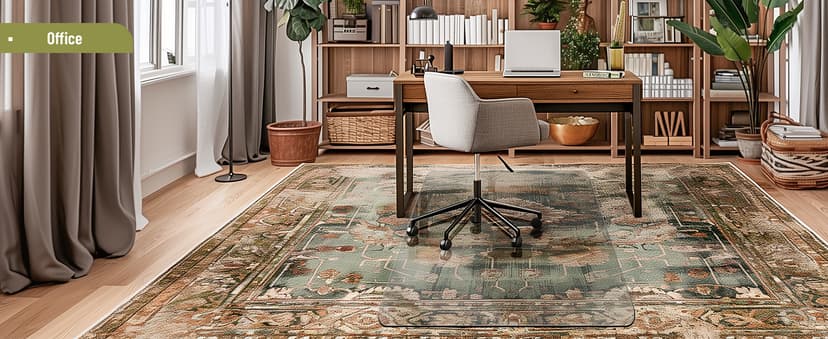 Office Chair Mat for Carpet & Hardwood, Upgraded 36" x 48" Dual Use Tempered Glass Chair Mat for Chair and Footrest Under Desk