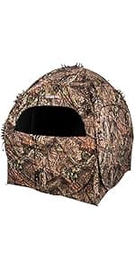 AMERISTEP Hunting Foldable Design Portable Lightweight High-Back Blind Chair with Backrest, Mossy Oak Break-up Country