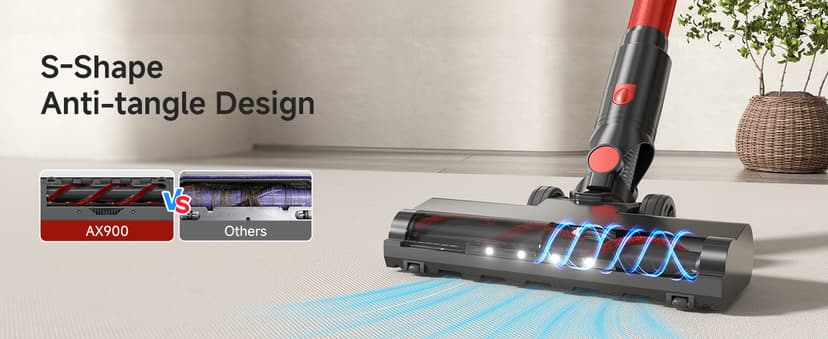 Cordless Vacuum Cleaner, 560W/48KPa/70Mins Vacuum Cleaners for Home,Self-Standing Stick Vacuum with Smart Touch Screen,Rechargeable Lightweight Vacuum for Pet Hair,Carpets, Hard Floors