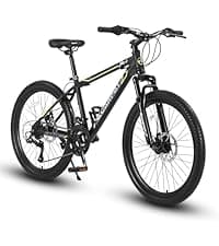 Mountain Bike 24/26/27.5 Inch,Full Suspension, 21-Speed Disc Brake,Carbon Steel Adult Sport Bicycle for Mens Womens