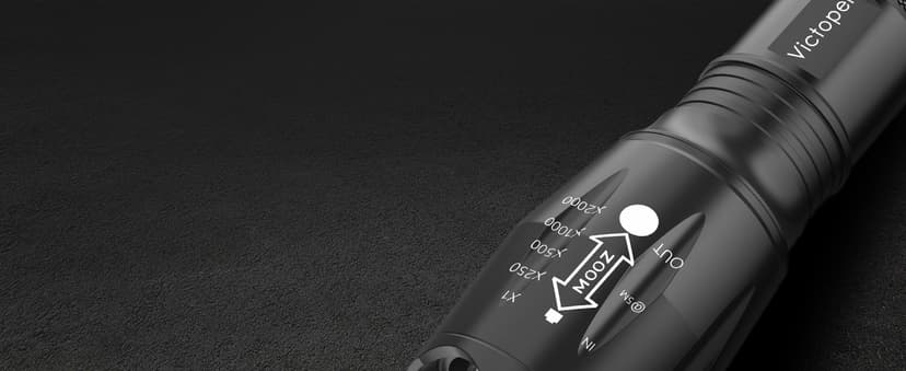 Victoper LED Flashlight 2 Pack, Bright Tactical Torch High Lumens with 5 Modes, Waterproof Zoomable Flash Light for Outdoor, Gifts for Men, Dorm Room Hunting Camping Essentials Gear for Guys