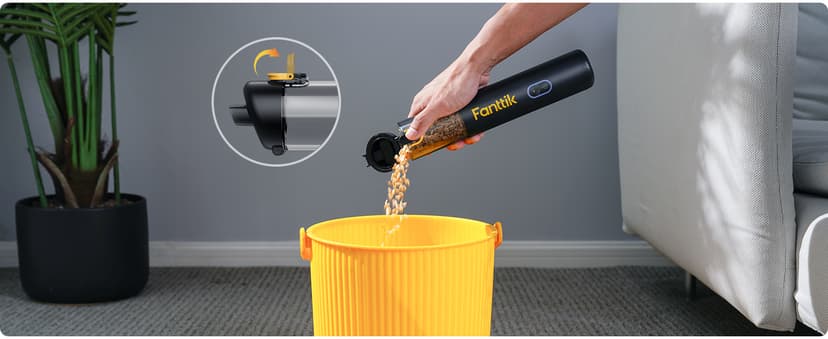 Fanttik Slim V8 APEX Car Vacuum, 4-in-1 Portable Mini Cordless Vacuum with 19000pa Suction Power, Type-C Charge, 2 Suction Modes, Handheld Vacuum for Small Jobs, Car, Office Desk, Keyboards (Black)