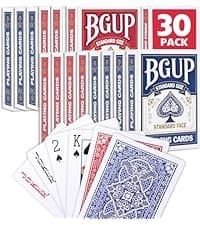 Playing Cards, 26 Decks of Cards Bulk Standard Size Poker Cards, Perfect for Classic Card Games, Party Games, Blackjack, Card Games for Families & Magic Performances (Red/Blue)