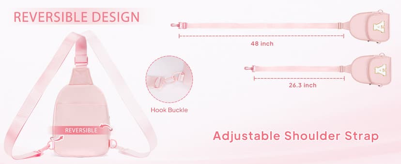 Gifts for Teen Girls Kids, Birthday Gifts for Daughter Sister, Initial Crossbody Bag Sling Bag, Teens Girls Kids Birthday YOOLIFE Teen Girls Kids Gifts for 6 7 8 9 10 11 12 13 Year Old Girl, Pink A B0FNM68MPQ