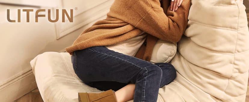 Litfun Suede Platform Mini Boots for Women Genuine Leather Fuzzy Ankle Winter Snow Boots with Fur Lined