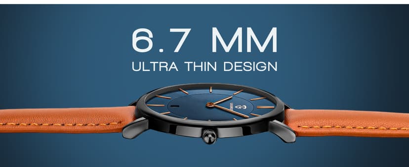 BEN NEVIS Watch, Mens Watch, Minimalist Fashion Simple Wrist Watch Analog Date with Leather Strap