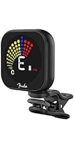 Fender FT-1 Professional Guitar Tuner Clip On, with 1-Year Warranty, Full-Range Chromatic Guitar Tuner with Dual-Rotating Hinges, A4 Calibration