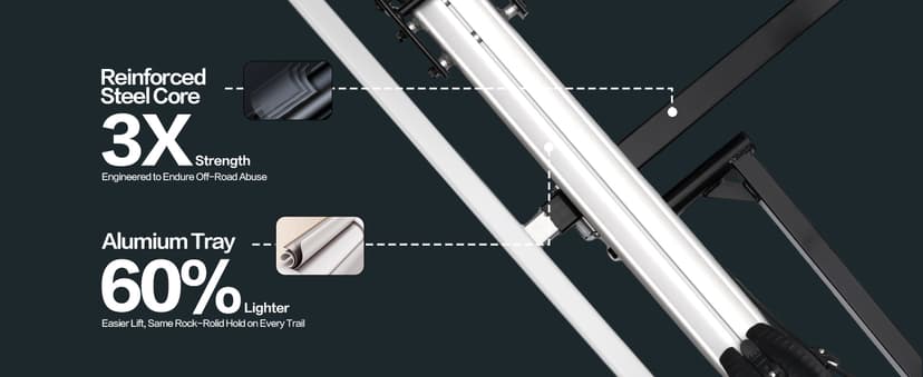 Hitch Mount Single Bike Rack with Ramp for Electric Bike, 100 lbs. Capacity Bike Carrier for Truck, Trailer, RV, SUV