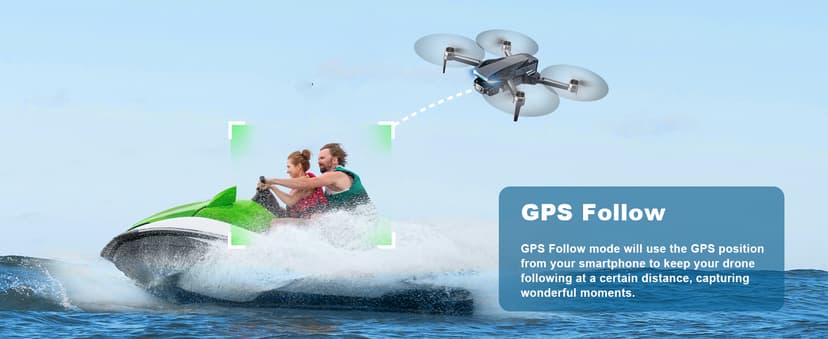 GPS Drone with Camera, 2K HD Drones for Adults, Foldable FPV Drone with GPS Auto Return, Follow Me, Circle Fly, Waypoint Fly, 5G Transmission, Gestures Selfie, Brushless Motor, 2 Batteries, Charcoal