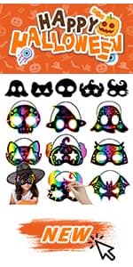 Partywind 250 Styles Glow Halloween Party Supplies, Luminous Halloween Temporary Tattoos for Kids Birthday Party Decorations Favors, Halloween Goodie Bag Fillers (24 Sheets)