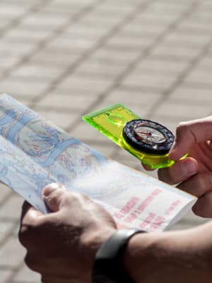 TurnOnSport Orienteering Compass - Advanced Scout Compass for Hiking, Camping, and Backpacking - Best Survival Gifts for Kids