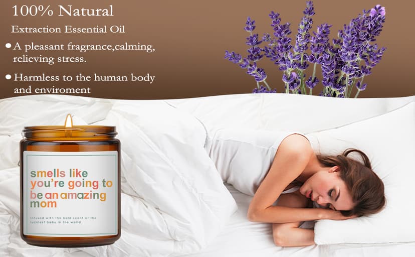 Mothers Day Gifts for Mom,New Mom Gifts,Gift for New Moms,Mothers Gift After Birth-7 OZ Lavender Soy Wax Candle