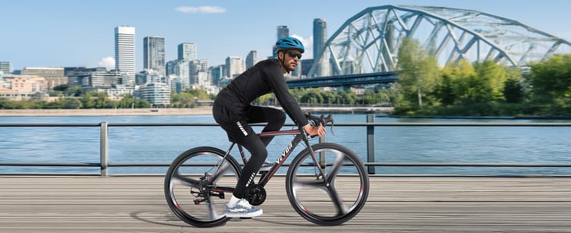 VEVOR Road Bike, 700C Wheels Racing Bike, Shimano Drivetrain City Commuter Road Bicycle, Urban Adult Sport Bicycle with Drop Bar, for Men and Women