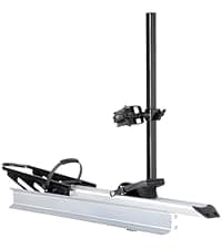 Hitch Mount Single Bike Rack with Ramp for Electric Bike, 100 lbs. Capacity Bike Carrier for Truck, Trailer, RV, SUV