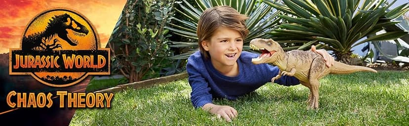 Mattel Jurassic World T. rex Dinosaur Toy with Sound & Movement, All-Out Attack Tyrannosaurus Rex Action Figure with Rampage Attack, Plus Digital Play