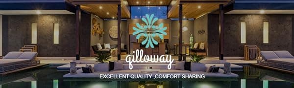 QILLOWAY Outdoor Rocking Chair Cushion 43.4x21 Inch, 100% Polyester Waterproof Patio Rocking Chair Cushion, High Back Weatherproof Chair Pad for Adirondack & Outdoor Furniture, Peacock Blue