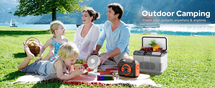 Solar Powered Generator 300W Rated, Portable Solar Generator Power Station with Solar Panels 40W Included, 220Wh Sola Power Bank with AC Outlet 110V Pure Sine Wave for Home Use Camping Outdoor
