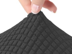 Easy-Going Stretch Chair Sofa Slipcover 1-Piece Couch Sofa Cover Furniture Protector Soft with Elastic Bottom for Kids, Pet. Spandex Jacquard Fabric Small Checks (Chair, Dark Gray)