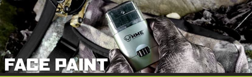 HME 3 Color Camo Face Paint "Mess-Free" Application Stick - Long-Lasting Easy-to-Use Concealment Makeup for Hunting