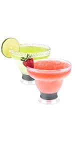 Host Wine Freeze Cup Set of 2 - Plastic Double Wall Insulated Wine Cooling Freezable Drink Vacuum Cup with Freezing Gel, Wine Glasses for Red and White Wine, 8.5 oz Coral