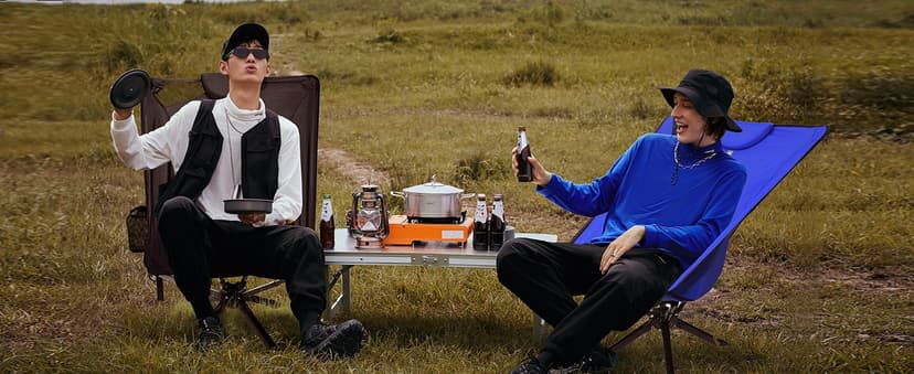 TCEK TCEK Portable High Back Camping Chair with Adjustable Height, Small Compact Outdoor Folding Chair for Adults Travel, Riselite Collapsible Lightweight Packable Camp Chairs, Easy Carry and Quick Setup