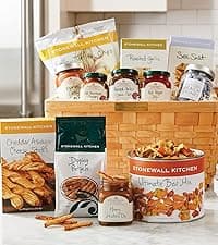 Stonewall Kitchen, New England Breakfast 6-Piece Gift Set with Reusable Basket