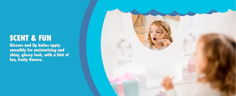 Disney Stitch 10 Piece Plant Based Lip Gloss, Girls Party Favors, First Makeup Set for Girl, Perfect for Parties, Sleepovers, and Birthday Gifts, Ages 3+, by Townley Girl