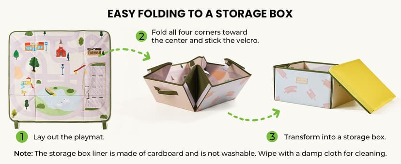 Tiny Land 110pcs Wooden Train Set with Folding Storage Box, Wooden Train Track Toy for Boys & Girls, Age 3-7, Includes Convenient Storage