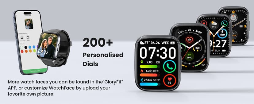 Smart Watch for Men Women (Answer/Make Call), 1.95" Touch Screen Fitness Tracker with Heart Rate/Sleep Monitor, IP68 Waterproof Smartwatch for Android iOS, Fitness Watch with 120+ Sports Modes, Black