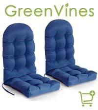 GREENVINES Folding-Adirondack-Chairs-Set-of-2 | HDPE Plastic | Fire Pit Chair | All Weather | Cup Holder | Blue | for Deck Backyard Patio Outdoor Garden