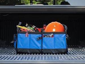 TRUNKCRATEPRO Trunk Organizer For Car, Suv, Truck | Premium Adjustable Multi Compartments Collapsible Car Trunk Organizer With Securing Straps & Non-Slip Bottom (Large Size, Black)